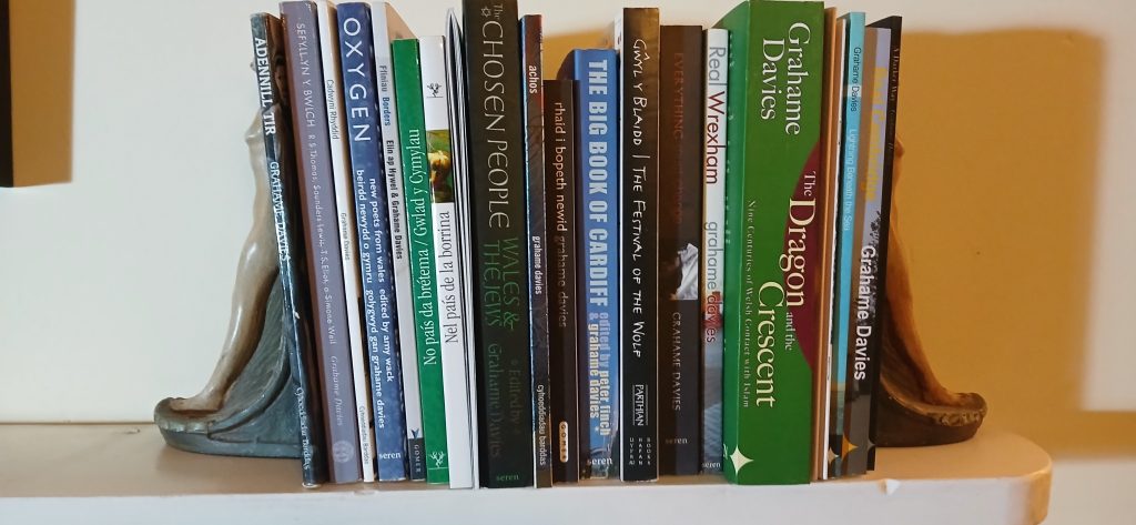 Shelf of books by Grahame Davies